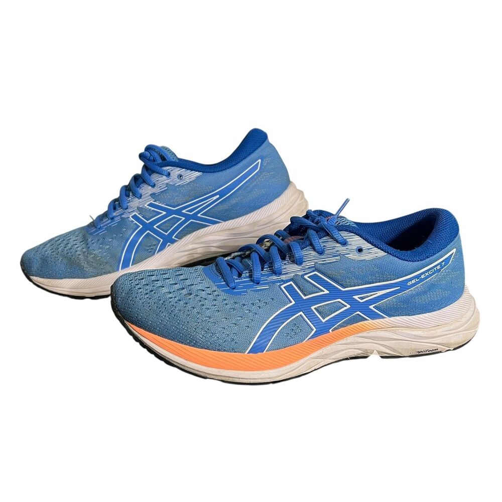ASICS Gel-Excite 7 Shoes Womens Size 10 Blue Orange Running 1012A562 Sneakers - Picture 2 of 8